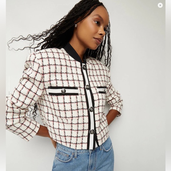NWT Veronica Beard Ellicot Graphic Tweed Jacket. Size 4 - Picture 1 of 16